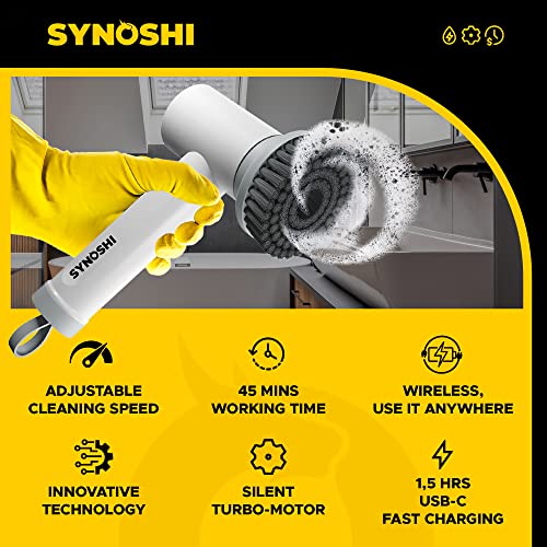 Synoshi Power Spin Scrubber | Cordless, Electric Scrubber