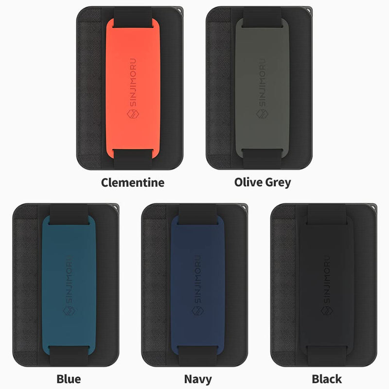 [Australia - AusPower] - 3 in 1 Magnetic Card Holder, Sinjimoru Magnetic Wallet for MagSafe as Cell Phone Wallet Stick On with Phone Grip Holder & Mobile Phone Kickstand iPhone 15 14 13 12 Series. M-Bgrip Black 