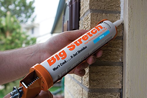 Sashco Big Stretch adhesive caulk in slate gray, 10.5-ounce tube