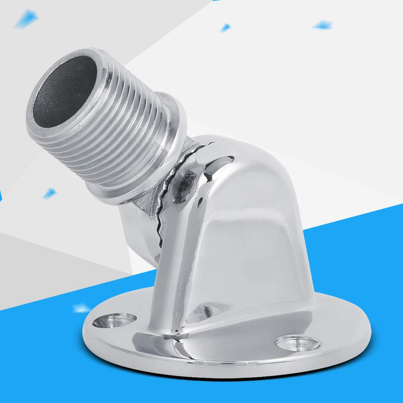 [Australia - AusPower] - Marine VHF Mount VHF Antenna Mount Stainless Steel 316 Boat Antenna Base Mount High Hardness 316 Stainless Steel with Threaded Head 25mm 