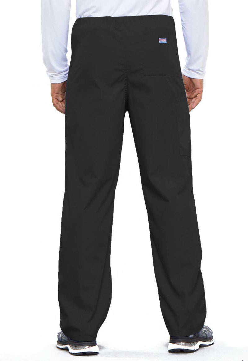 [Australia - AusPower] - Cherokee Cargo Pant for Men and Women with 3 Pockets Adjustable Webbed Drawstring 4100 Large Black 