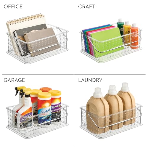 iDesign Large Stackable Shower Caddy Basket, Clear Pack of 1