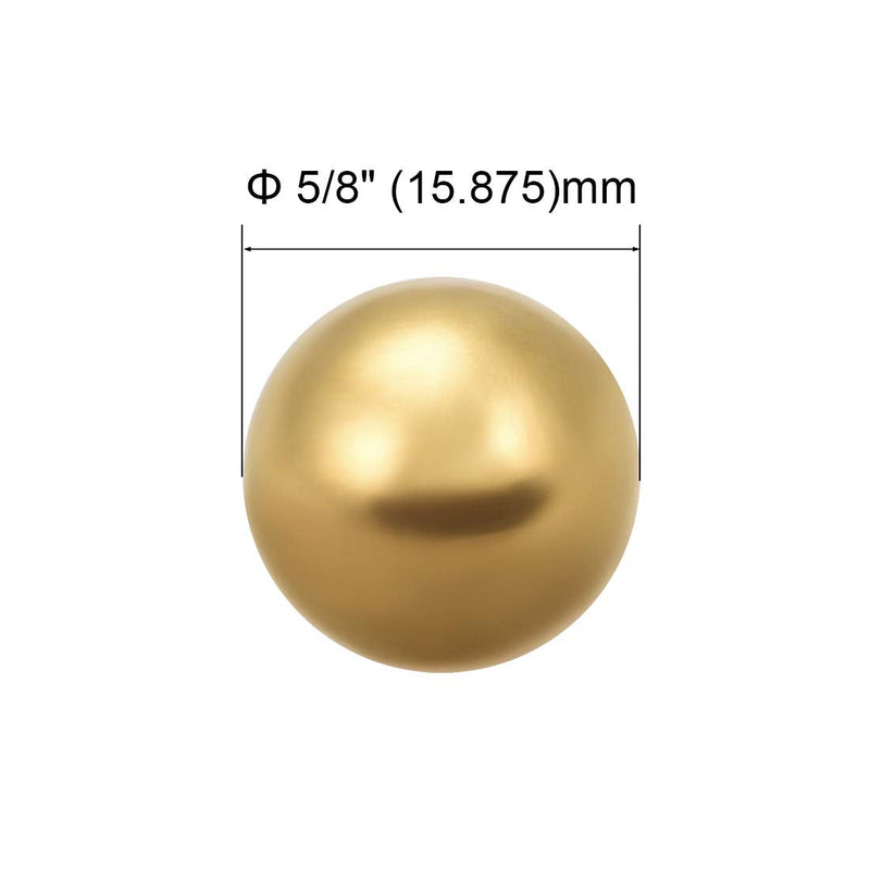 [Australia - AusPower] - uxcell 5/8-inch Precision Solid Brass Bearing Balls 5pcs 