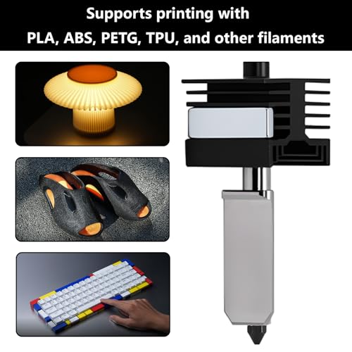 4PCS X2D/P2S Hotend, Quick Swap Hardened Steel Nozzle Print Head Hot End Replacement Kit with Silicone Socks for Bambu Lab X2D/P2S/H2D/H2C/H2S 3D Printer (0.2/0.4/0.6/0.8mm) 0.2/0.4/0.6/0.8mm