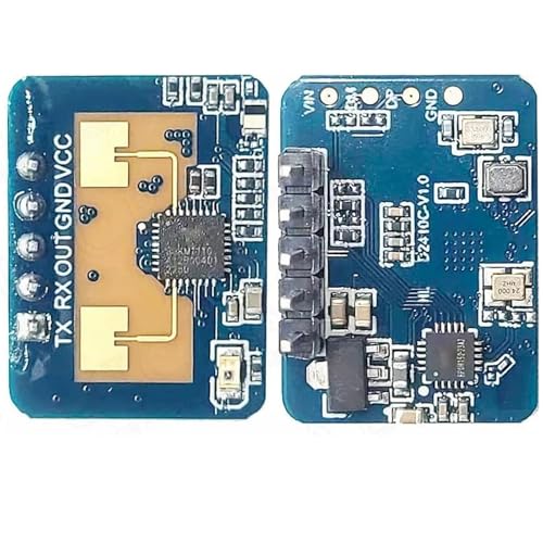 1 x human micro motion detection millimetre wave sensor LD2410C | and 24 GHz frequency radar principle frequency modulation continuous wave (FMCW) waveform radar sensor module
