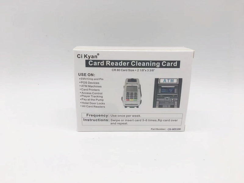[Australia - AusPower] - CR80 Cleaning Cards, Dual Side Card Reader Cleaner, POS Swipe Terminal Cleaning Cards CK-CR80 (25pcs) 1 Count (Pack of 25) 