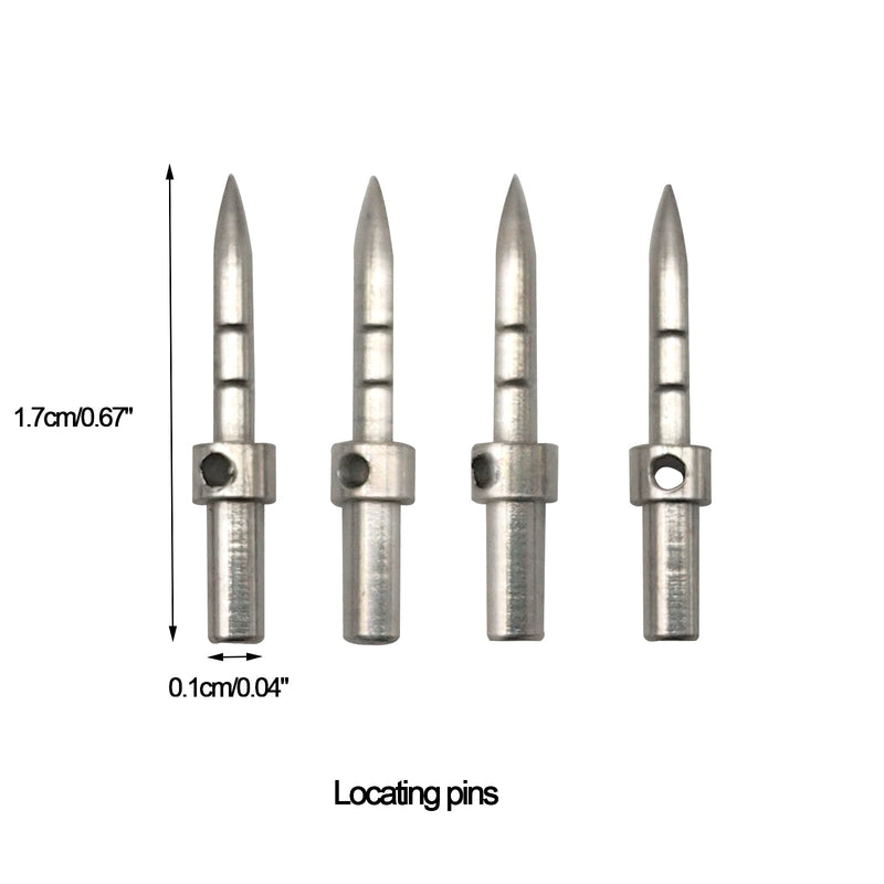 [Australia - AusPower] - Dental Implant Locating Guide Plate 6pcs/set Stainless Steel Implant Teeth Measuring Ruler Positioning Angle Ruler Dentist Implant Tool 