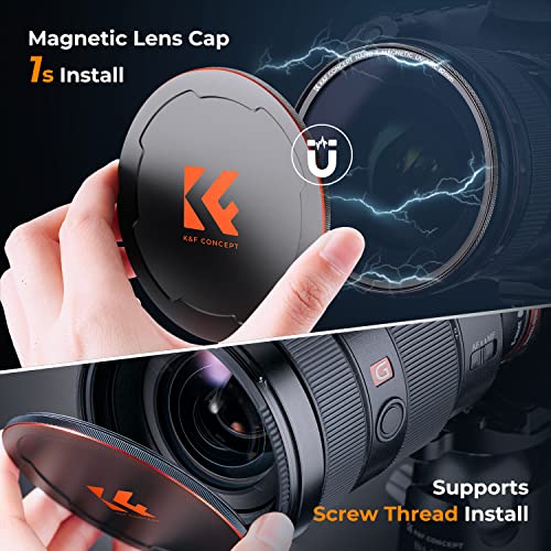 K&F CONCEPT 52mm Magnetic MC UV Lens Protection Filter + Lens Filter Cap