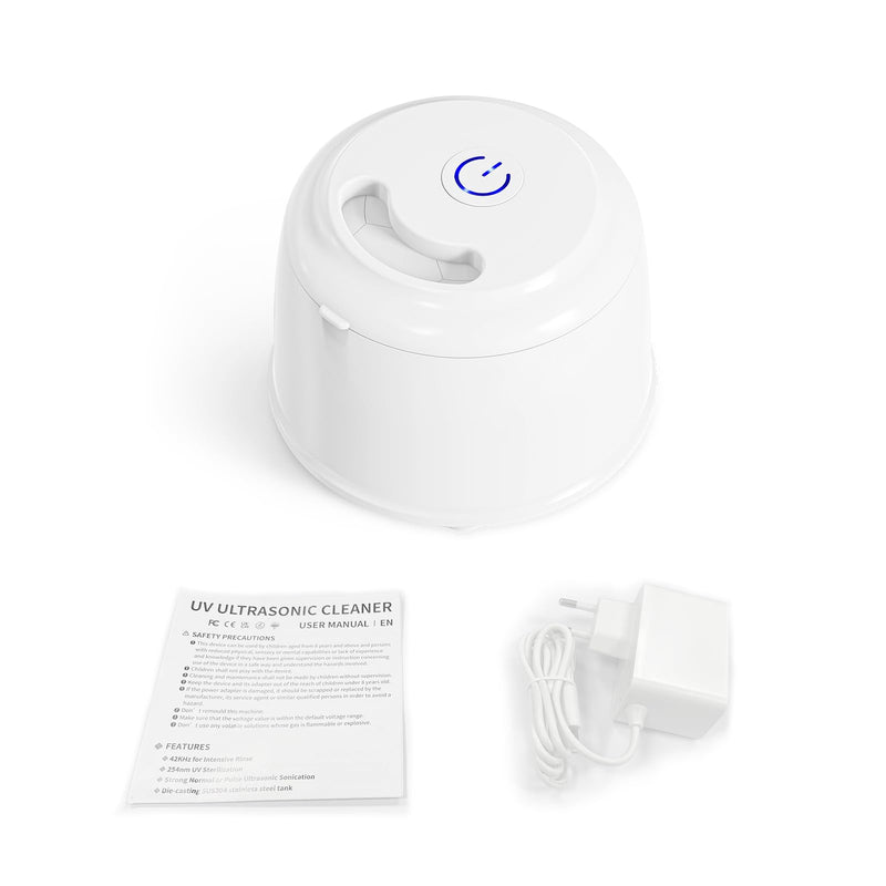 DK SONIC 200ML Ultrasonic Cleaner,24W Household Ultrasonic Cleaner with Degas Modes and One-Touch Operation for Cleaning Jewelry,Coins
