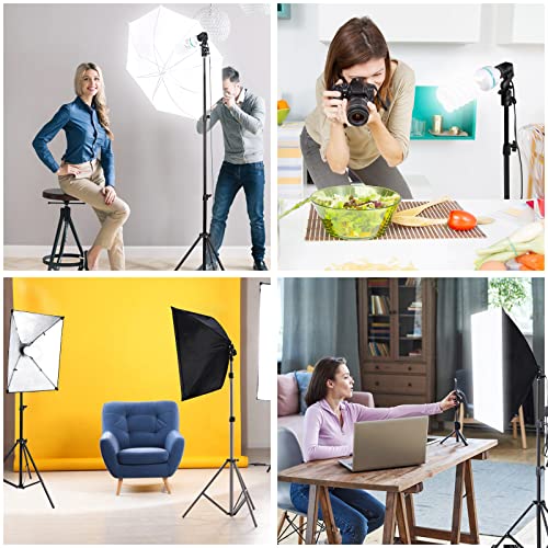 2 x 135W Photography Light Bulb 5500K E27 Socket CFL Softbox Bulb for Photography Photo Video Studio Lighting 2 Pack