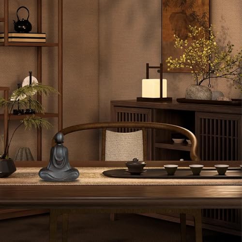 2pcs Metal Buddha Statue, Meditation Pose Sculpture, Zen Home Decor for Spiritual, Yoga Spaces Decoration Indoor & Outdoor (Metal & Clay)