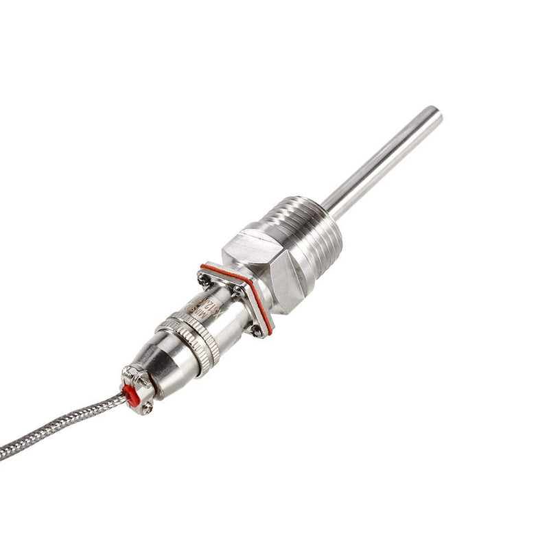 [Australia - AusPower] - RTD PT100 Temperature Sensor Probe 1/2" NPT Threads with 6.5 ft Cable,-58°F-572oF,Waterproof and Oil-Proof,Anti-Corrosion 
