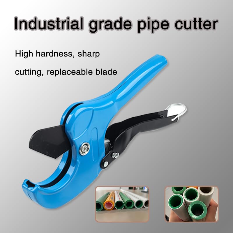 Succulent The Ratcheting PVC Pipe Cutter, Up to 2-1/2", Ratchet Pipe Cutter Heavy-Duty, Pex Cutting Tool for Cutting PEX, PVC, PPR Plastic Hoses and Plumbing Pipe，Comes with deburring tool and gloves