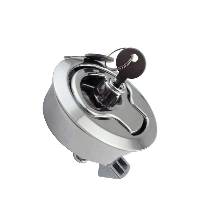WJSKDQ Boat Latches Flush Pull Slam Latch for Boat Boor Latches Handle Keyed Lock Locking Style Silver/Black 2pcs/4pcs 2