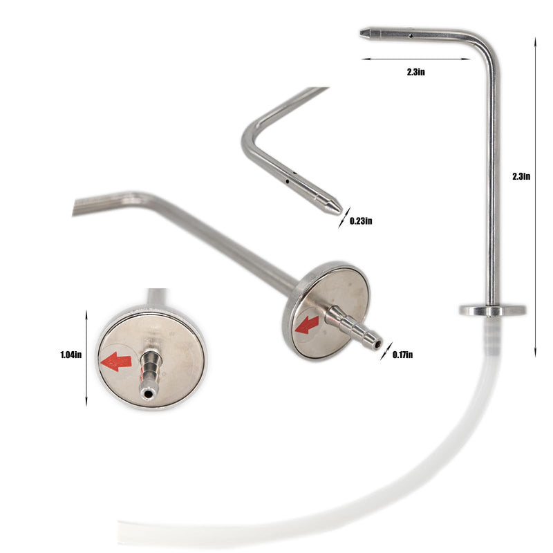 [Australia - AusPower] - Static Pressure Probes Kit for HVAC,2xStatic Tubes with Magnet, 2xSilicone Soft tubes(1.8m),2 Manometer Tube Adapter/Fitting 3/16" to 5/16 Static pressure probes kit 