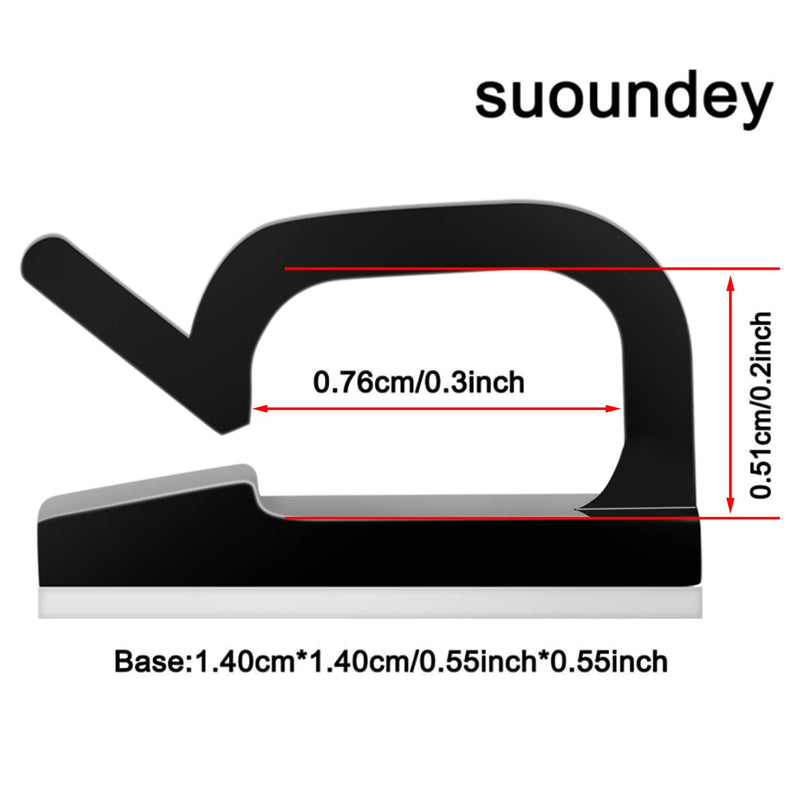 [Australia - AusPower] - 100 Pcs Cable Clips, Adhesive Cable Organizer Cord Holder Wire Clip Wire Management Self Adhesive Hooks Wire Holder for Office, Home (Black and White) 100PCS Black and White 