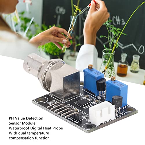 [Australia - AusPower] - Garosa PH 0‑14 Value Detect Sensor Module Electrode Probe PH Value Sensor Module Digital Probe Monitor Kit for Aquariums Hydroponics Laboratories Stick Electrodes 