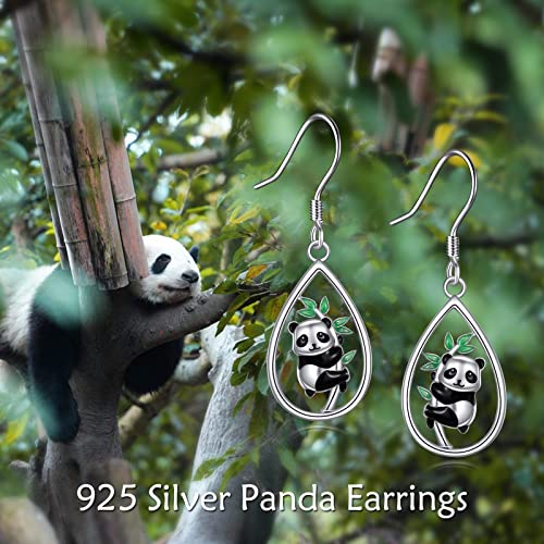 Earrings Animal Sterling Silver Drop Earrings Pendant Jewelry Gift For Women Girls Mom Lovers Panda