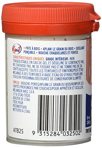 Timbermate Natural Water-Based Wood Filler, 8 oz container