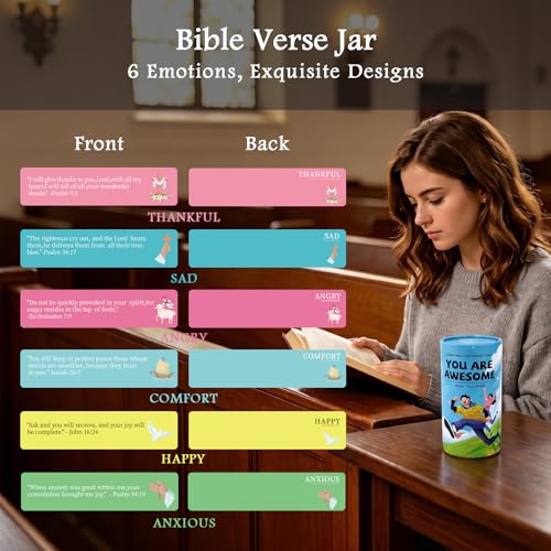 Read This When Bible Verses Jar, 120 bible verse cards，Gift for girls