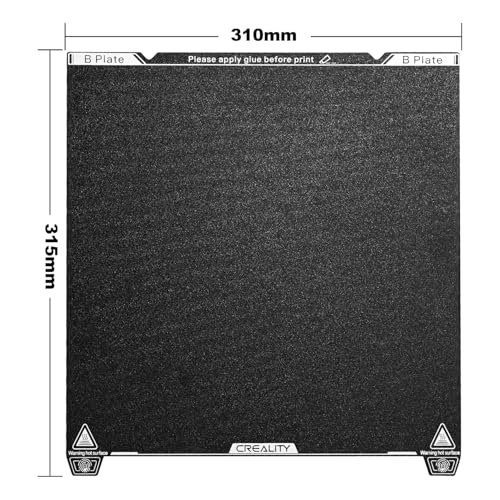Creality K1 Max PEI Build Plate, 315x310mm Textured Flexible Spring Steel Bed Platform with PEI Coating Surface for Creality K1 / K1 Max/Ender 3 V3 Plus / 3 Max Neo 3D Printers (No Magnetic Base) K1 Max(315*310mm) Frosted