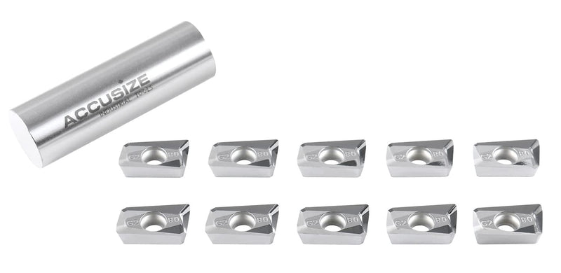 [Australia - AusPower] - Accusize Industrial Tools Apkt160408-Lh Carbide Inserts for Machining Aluminum, 10 Pcs, 0058-1604x10 