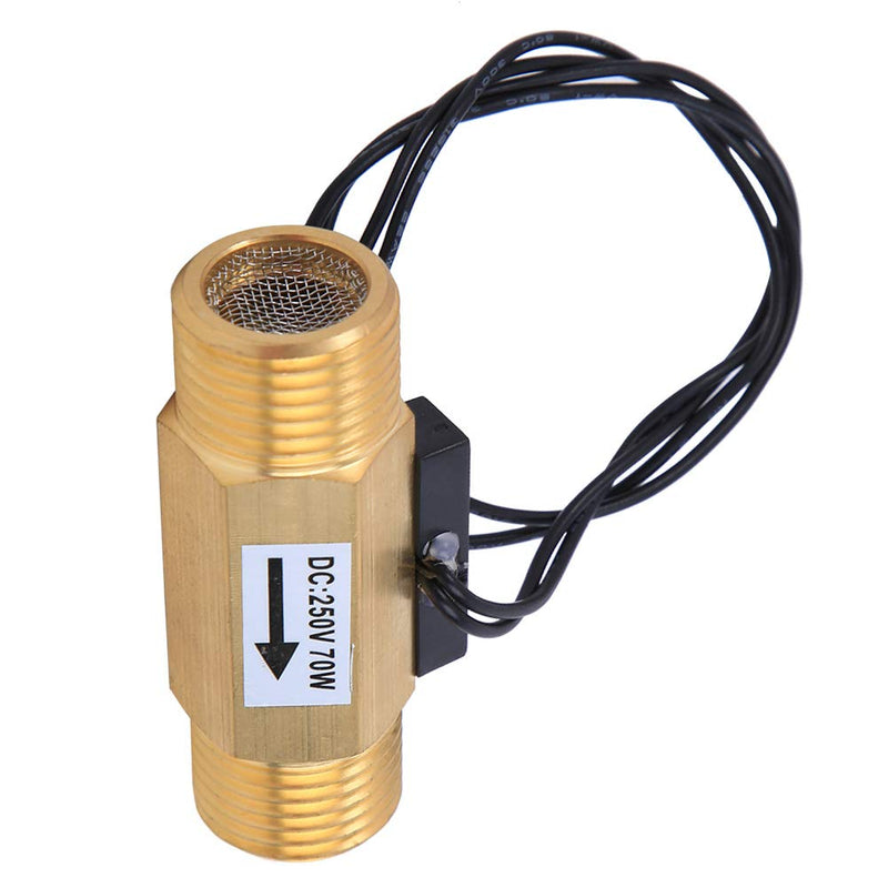 [Australia - AusPower] - YWBL-WH Water Hall Effect Sensor Switch with 1/2-inch Interface Electromagnetic Flowmeter Brass Industrial Accessory, Valve 