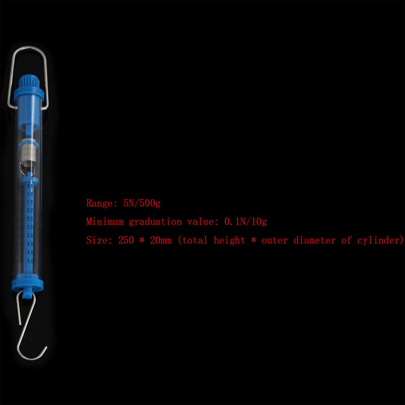 [Australia - AusPower] - Spring Scale TAODAN 5PCS 5 Sizes Scientific Plastic Transparent Tubular Spring Balance, Hanging Tube Spring Scale, 1N, 5N, 10N, 20N, 30N 