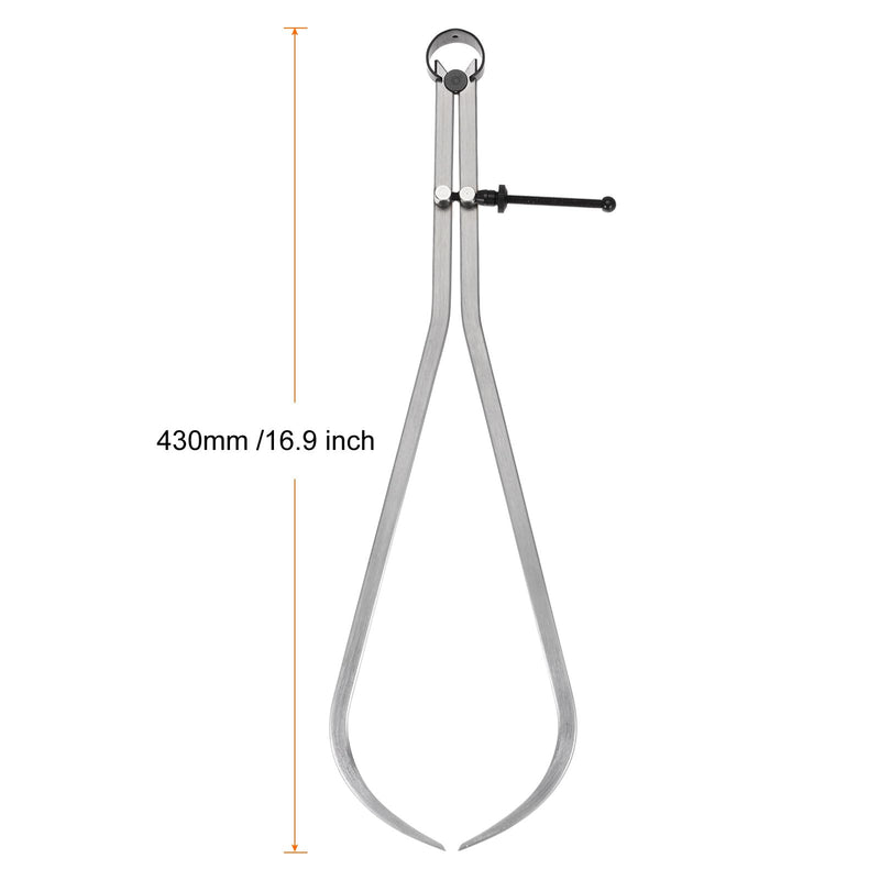 [Australia - AusPower] - HARFINGTON Spring Joint Caliper 16 inch / 400mm Adjustable Spring Outside Caliper with Solid Nut for Wood Turning Lathe Work 