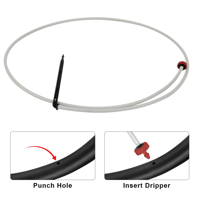 [Australia - AusPower] - Netafim Automatic Irrigation Dripper Stake Assembly, 0.5 GPH, Bundle of 25 (36 Inches) 36 Inches 