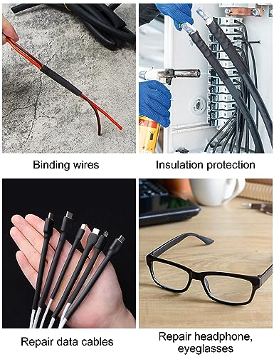 Heat Shrink Tubing 2 m 4:1 Diameter 12/16/20/32/40 mm | Heat Shrink Tubes with Adhesive, Heat Shrink Tubing Black (Diameter 32 mm 2