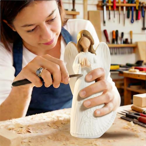 Sympathy Gifts for Loss of Loved One, Hand-Painted Praying Angel Figurine