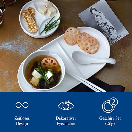 Villeroy & Boch Soup Passion Asia Spoon Set, Porcelain, White, 5.75 in Traditional