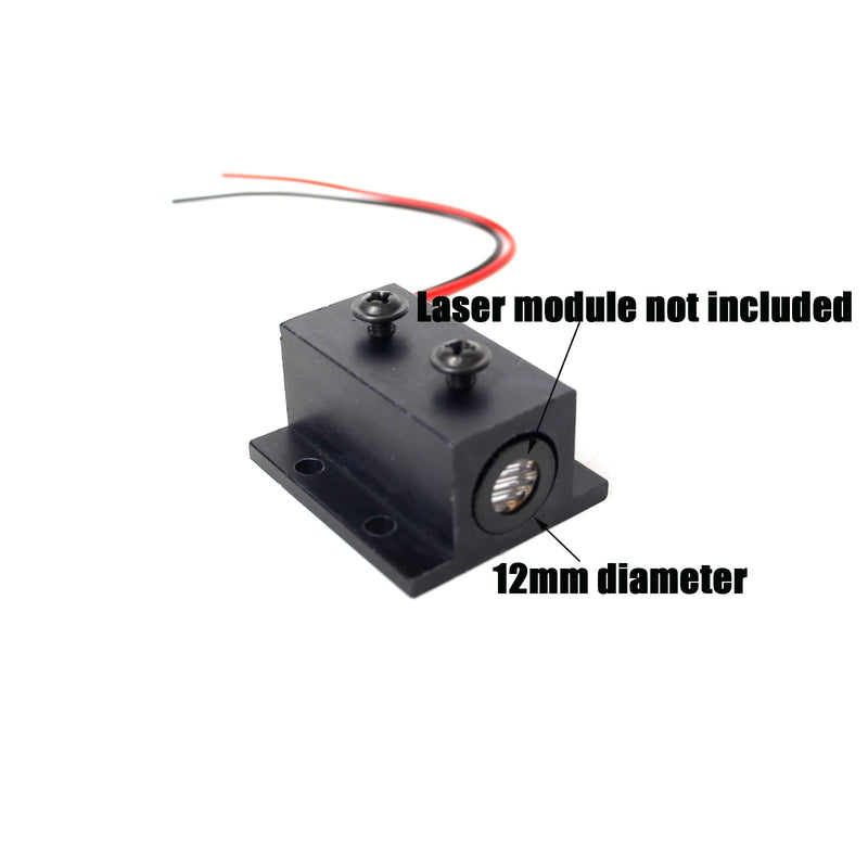 [Australia - AusPower] - Black all -aluminum waterworking seat Lidar set heat sink bracket Laser fixed bracket for 12mm laser module（1.18″×0.7″×1.38″） (10pack) 10pack 