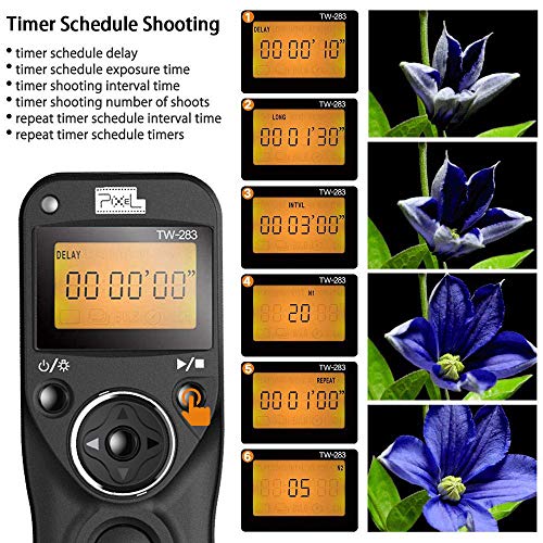 Pixel Wireless Shutter Remote Release Control TW283 for Nikon D850 D810 D800 D700 D500 D300 D300s D200 D40s D800E D810A D1X D2H D3X D1 D2 D3 D3s D4 D5 D4s F5 F6 F100