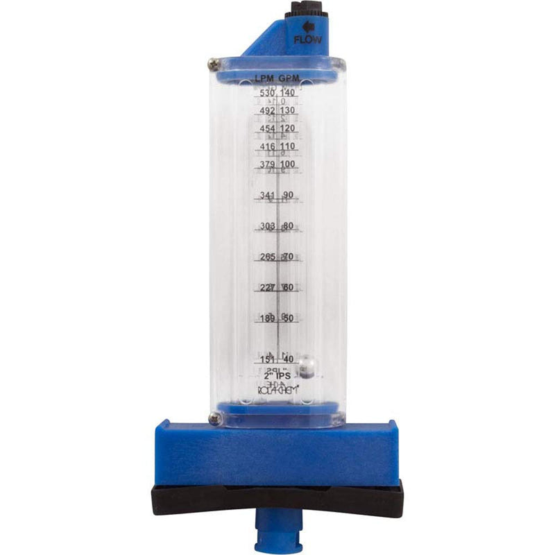 [Australia - AusPower] - Rola-Chem Flowmeter Top Mount 570351T, 40-140 GPM, PVC Flow Meter for 2" Pipe, Accurate Flow Rate Measurement for Residential Swimming Pools 