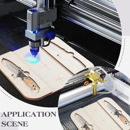 BENECREAT 25.4x25.4cm/ 10x10 Inch Square Laser Engraving Jig for Pocket Knife, Precision Wood Fixture with 53x215mm/ 2x8.46inch Inner Space, Multi-Knife Holder for Display and Engraving