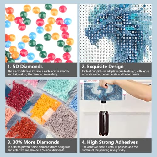 Domnpes Dragon Diamond Art, Diamond Painting Kit for Adults