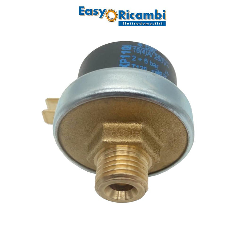 Easyricambi Pressure Switch Water Pump XP110, Adjustable Water Pressure Sensor from 2 to 6 Bar, 1/4 Inch Gas Connection, Screw Adjustment, for Monitoring and Controlling Water Pressure