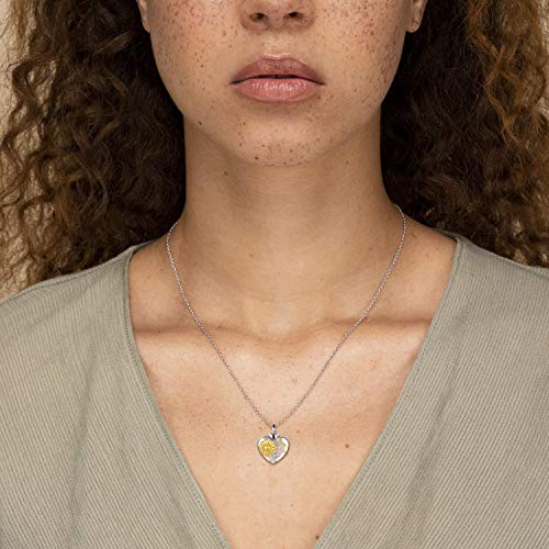 Sunflower Urn Necklace 925 Sterling Silver Cremation Jewelry for Ashes