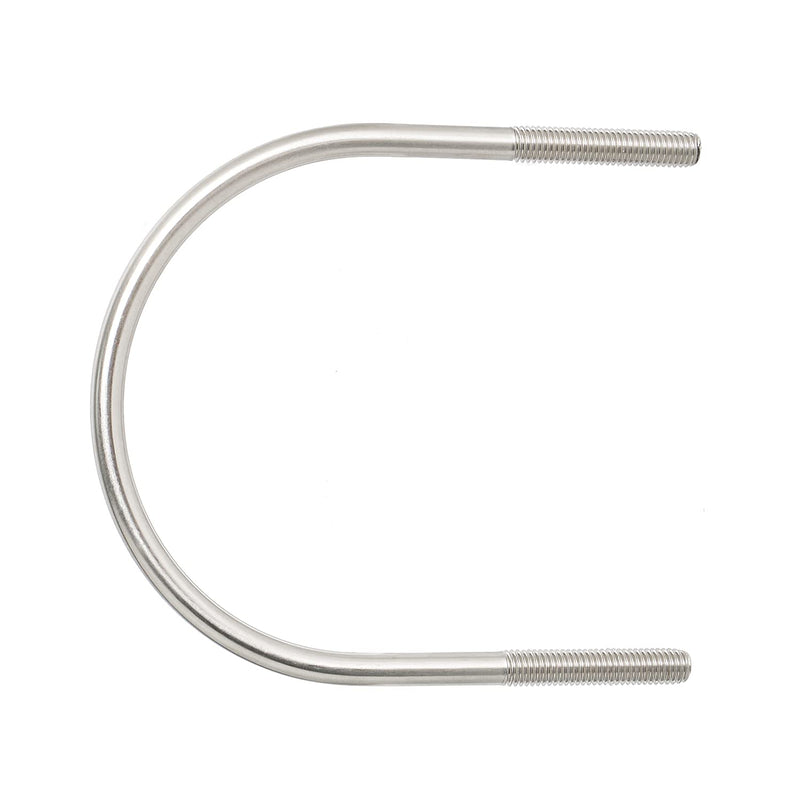 [Australia - AusPower] - Round U-Bolts 4.02"(102mm) Inner Width M8 Thread 304 Stainless Steel Silver with Plates Nuts Flat Washers for Car/RV/Trailer Bumper, 2Pcs M8x102mm 