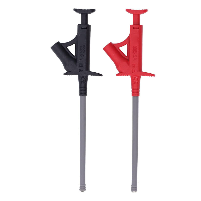 [Australia - AusPower] - Flexible Test Hook Clip, Professional High Voltage Flexible Test Hook Multimeter Electrical Testing Grabber Hook with 4MM Banana Jack J.30042 