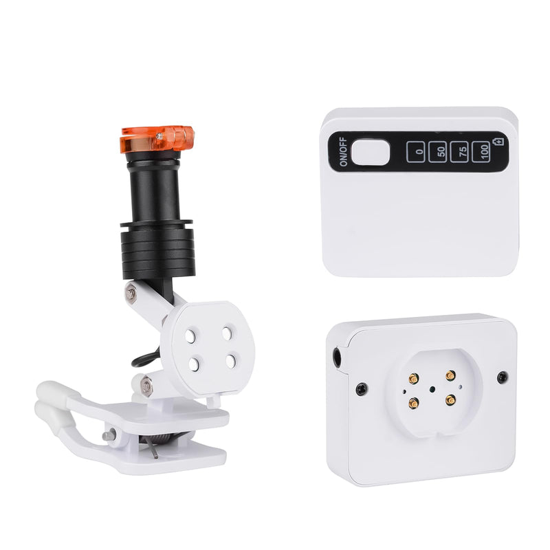 [Australia - AusPower] - Dental 5W Adjustable Headlamp LED Headlight Clip Magnetic Square Light with 2 Batteries for Surgical Magnification Binocular 