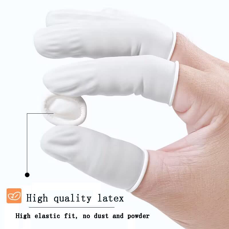 [Australia - AusPower] - (Approx Between 332-342 PCS) Disposable Latex Finger Cots Anti Static Rubber Fingertips Protective, Disposable Medium Finger Gloves Finger Covers Finger Protectors Fingertips Protector Medium(pack of 340) 