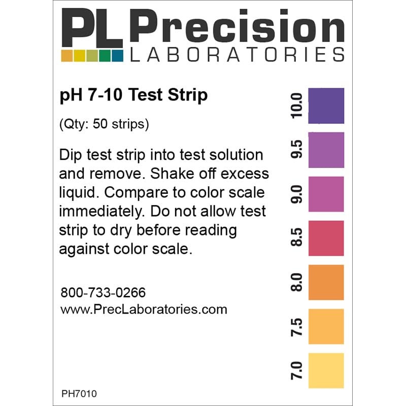 [Australia - AusPower] - Eisco Labs - pH Test Strips 7-10 Range - Narrow-Range pH Testing Kit with Broad Color Spectrum, 50 Strips 