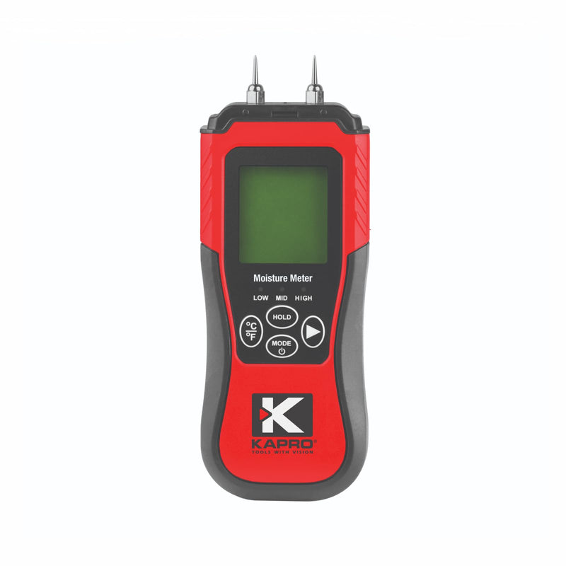 [Australia - AusPower] - Kapro - 379 Moisture Meter with Temperature Detection - Measures Wood Moisture and Temperature in Fahrenheit and Celsius - Features 8 Calibration Scales - Back-Lit Display & Auto-Power Shut Off 