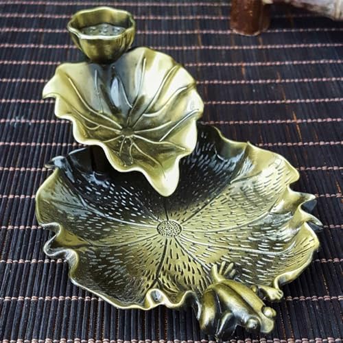 Bronze Incense Holder – Elegant Zinc Alloy Incense Holder with Pond Lotus Design for Home Décor & Meditation