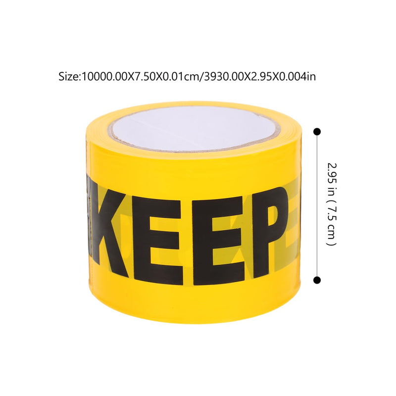 Unomor Non-Adhesive Crime Scene Tape Roll 3937In Yellow Warning Keep Out Tape for Safety Barriers Construction Sites and Hazardous Area Caution
