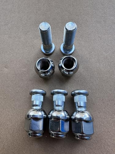 5pcs Front Rear Wheel Studs 90113-SM1-005 & Lug Nuts Replacement for Honda Accord Civic City CR-V Fit HR-V Insight Element Prelude S2000 Acura Legend Integra MDX ILX RSX TL TLX