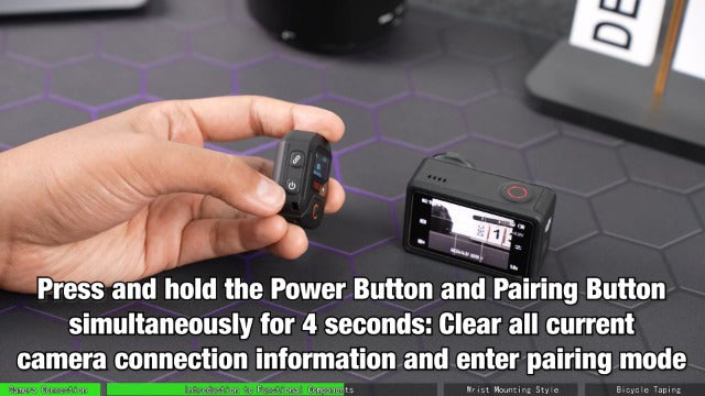 GPS Bluetooth Remote Control for DJI Osmo Action 6/5 Pro/4 Cameras Accessories, 25M Range Camera Controller Smart Bracelet Bicycle Mount for Travel/Outdoors Sports